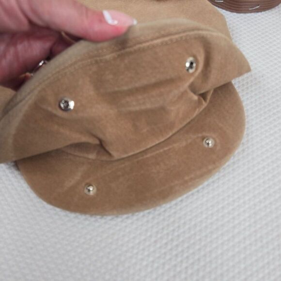 Vintage 70s Brown Flat Cap Suede Cabbie Newsboy Mens Size M  NEW - Picture 7 of 7